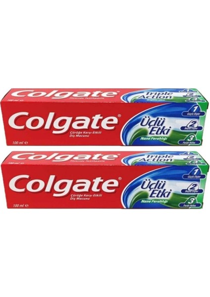 Üçlü Etki Diş Macunu 100 ml 2 Adet