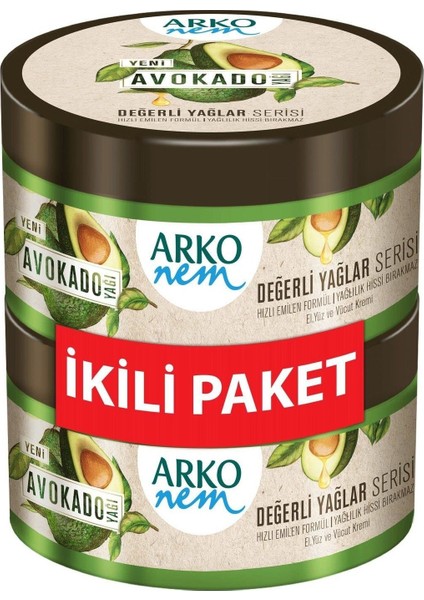 Nem 2 Adet Değerli Yağlar Avokado Yağı El ve Vücut Kremi 250 ml