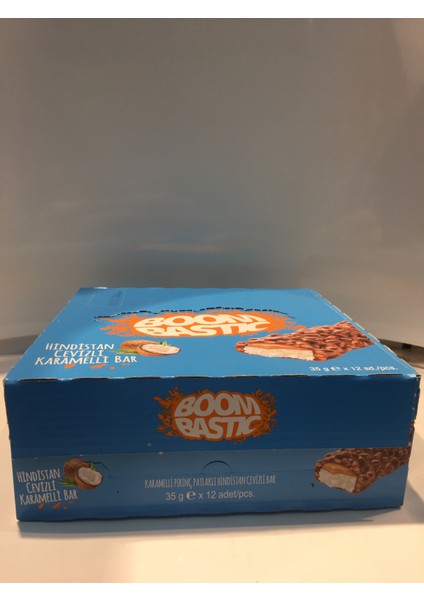 Boom Bastic Hindistan Cevizli Karamelli Bar 12 x 35 gr fiyatları