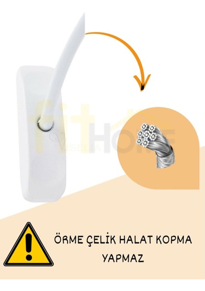 2 Adet ! Halatlı Anahtarlı Metal Cam Pencere Pimapen Kilidi Hırsız Çocuk Güvenlik Emniyet Kilidi