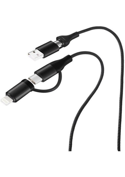KC-184 Pd 1.0m 3.4A 20W Destekli Hızlı 4in1 USB Kablo
