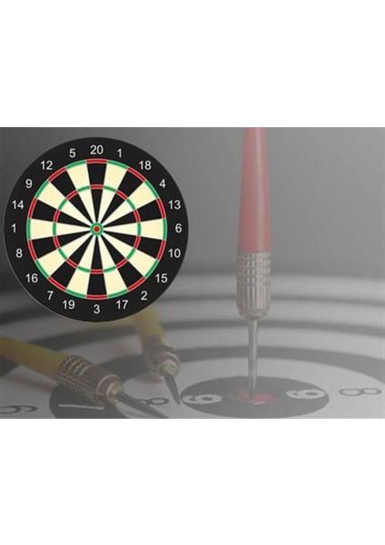 Çift Taraflı Dart Seti Çocuklar Yetişkinler Için Eğlenceli Oyun 28 cm 4 Adet Ok Hediyeli
