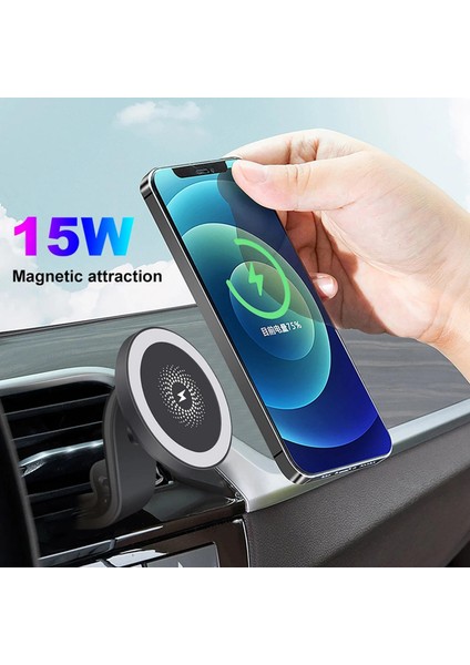 Magsasafe Için Manyetik Kablosuz Araç Şarj Otomatik Hizalama 15W (Yurt Dışından) modelleri
