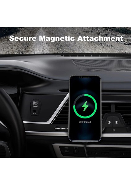 Magsasafe Için Manyetik Kablosuz Araç Şarj Otomatik Hizalama 15W (Yurt Dışından) indirimleri