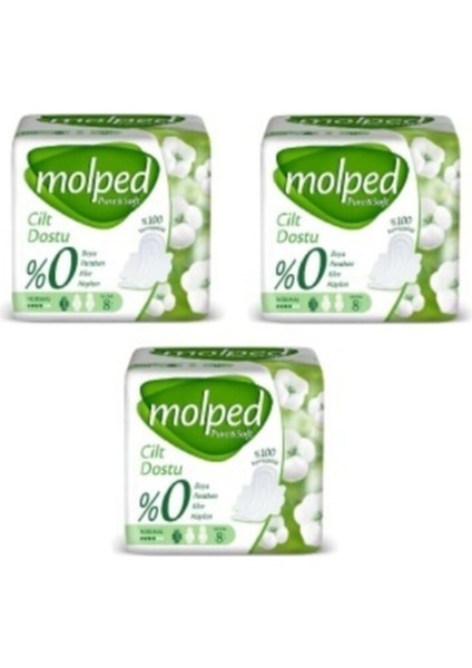Pure & Soft Normal 8 Adet Hijyenik Ped 3lü Paket