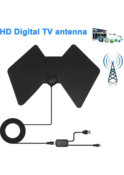 3c Store 1080P 200 Mil Menzilli Anten Tv Dijital Hd Amplifikatör Anten Iç Mekan Hdtv Sinyal Güçlendirici Gdeals (Yurt Dışından)