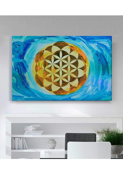 Yaşam Çiçeği Sri Yantra Kanvas Tablo fiyatları
