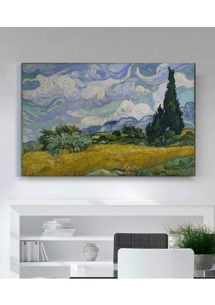 Vincent Van Gogh - Selvi Ağaçlı Buğday Tarlası