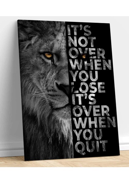 Aslan Mektup Motivasyon Kanvas Tablo
