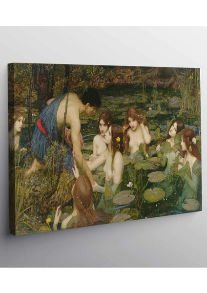 John William Waterhouse-Hylas ve Periler Kanvas Tablo