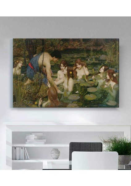 John William Waterhouse-Hylas ve Periler Kanvas Tablo fiyatları