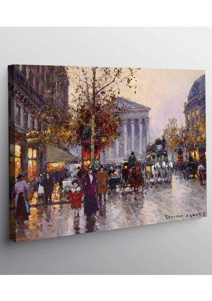Edouard Leon Cortes - The View From Madeleine Kanvas Tablo