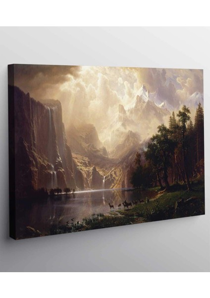 Albert Bierstadt Among The Sierra Nevada Mountains, California Kanvas Tablo fiyatları