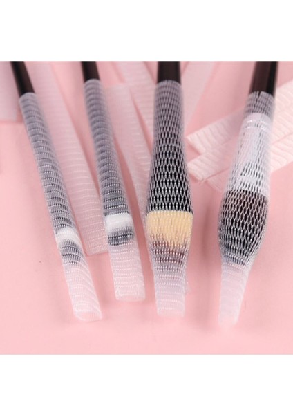 Makyaj Far Allık Kontür Eyeliner Fırça Malzemeleri Ürünleri Koruyucu File Kapak Örgü Kılıf Set 20LI