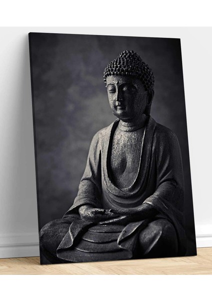 Siyah Meditasyon Buda Heykeli Kanvas Tablo fiyatları