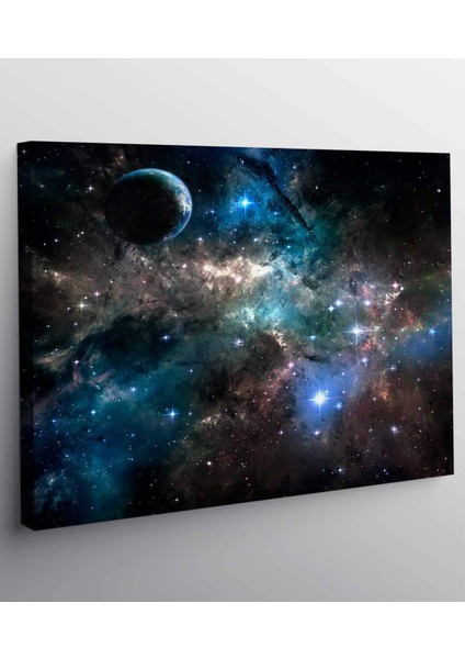 Galaxy Bulutsu Uzay Kanvas Tablo