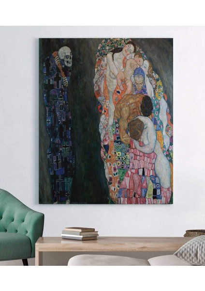 Gustav Klimt Ölüm ve Yaşam Kanvas Tablo