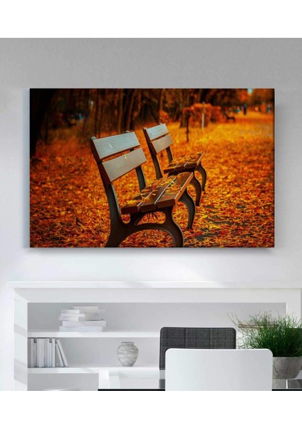 Parkta Sonbahar Kanvas Tablo