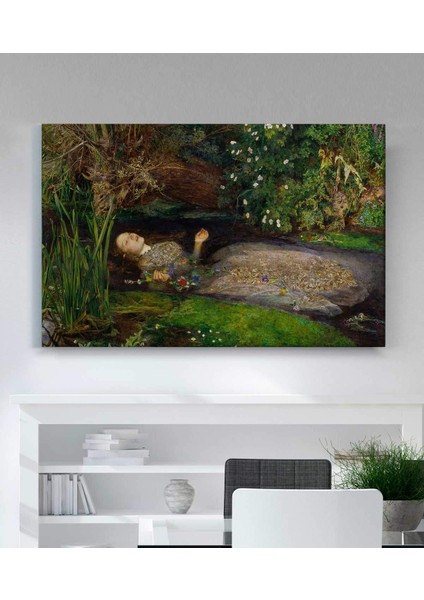 John Everett Millais-Ophelia Kanvas Tablo