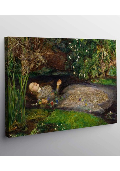 John Everett Millais-Ophelia Kanvas Tablo fiyatları