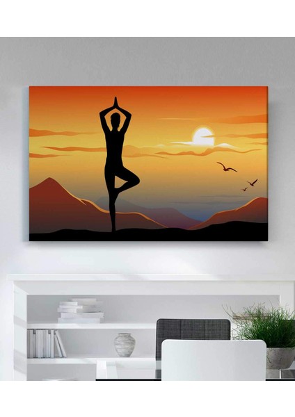 Yoga Meditasyon Saati Kanvas Tablo fiyatları