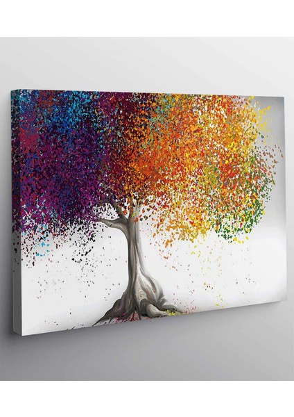 Renkli Ağaç Kanvas Tablo fiyatları