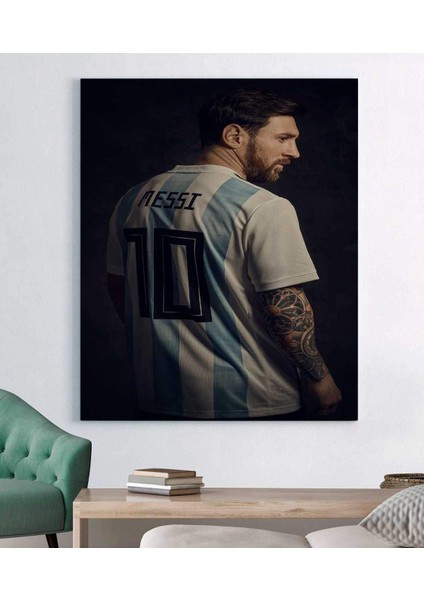 Futbol Yıldızı Lionel Messi Kanvas Tablo