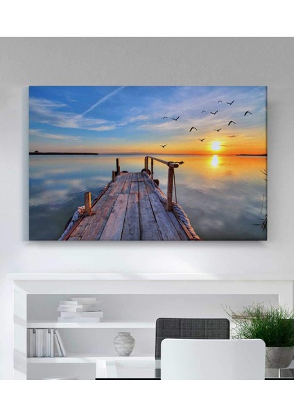 Göl Kenarı Kanvas Tablo fiyatları