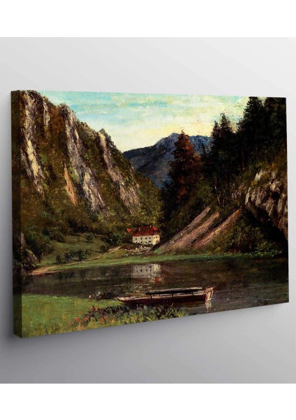 Gustave Courbet Les Doubs A La Maison Mösyö Kanvas Tablo