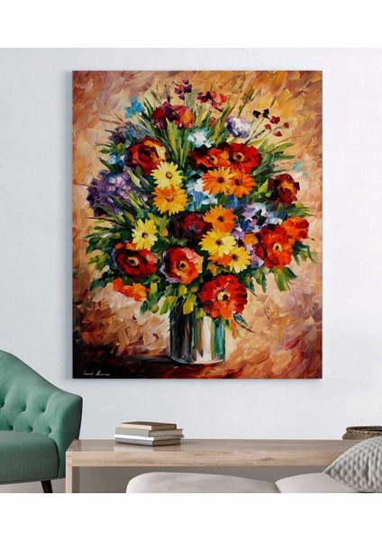 Renkli Çiçekler Kanvas Tablo fiyatları