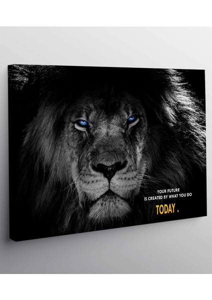 Aslan Motivasyon Kanvas Tablo