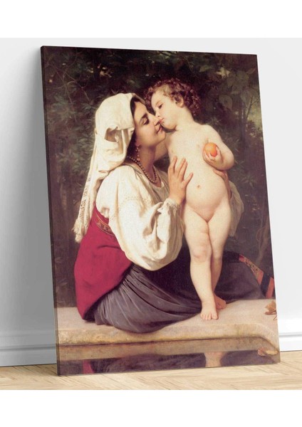 William Adolphe Bouguereau Öpücük Kanvas Tablo