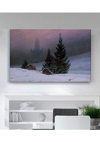 Caspar David Friedrich Winter Landscape Kanvas Tablo fiyatları