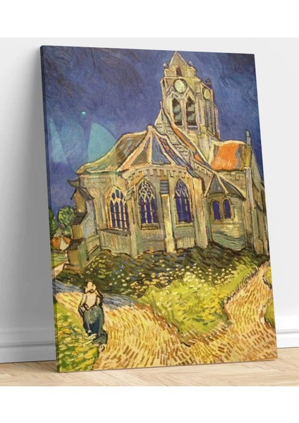 Vincent Van La Chiesa Di Auvers Sur-Oise Kanvas Tablo fiyatları