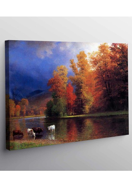 Albert Bierstadt Saco'da Kanvas Tablo fiyatları