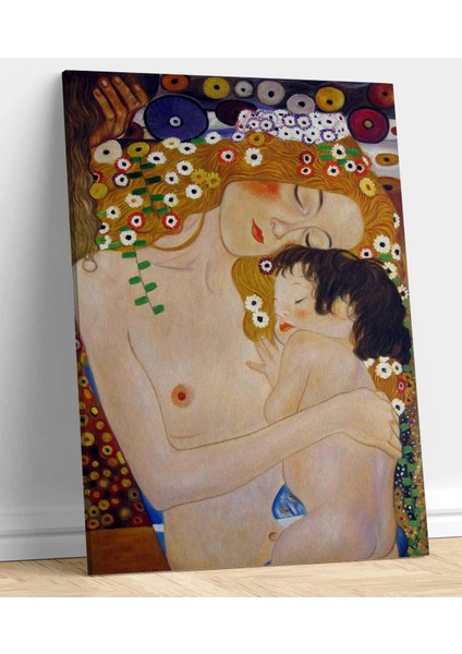 Gustav Klimt Anne ve Çocuk Kanvas Tablo