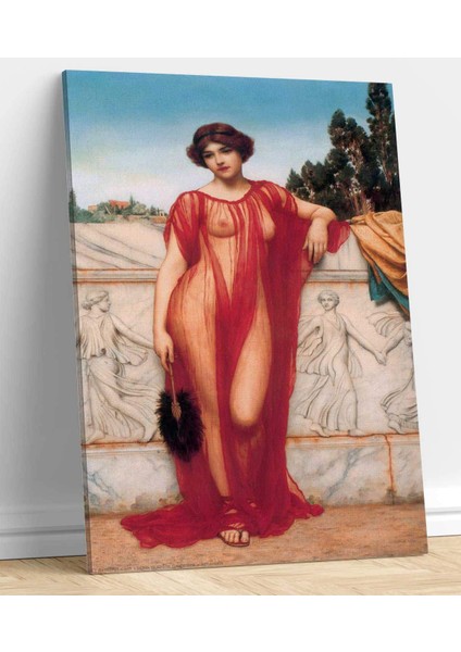 John William Godward Athenais Kanvas Tablo