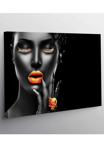 Siyah Kadın Dekoratif Kanvas Tablo fiyatları