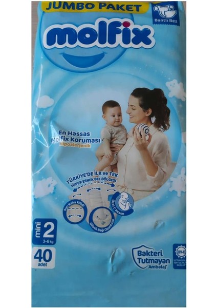 2 Numara Bebek Bezi 40 Adet