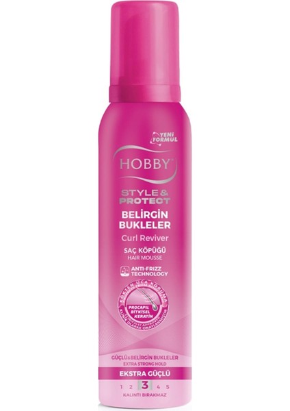 Hobby Style & Protect Belirgin Bukleler Saç Köpüğü 150 ml Saç Köpüğü