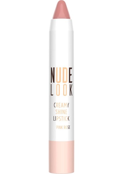 Nude Look Creamy Shine Lipstick No:03 Pink Rose