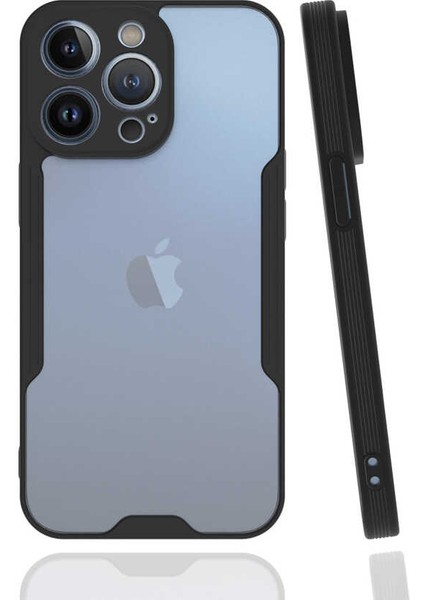 Apple iPhone 13 Pro Kılıf Kamera Korumalı Colorful Kapak - Siyah