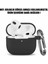 Apple Airpods 3 Askılı Mat Silikon Kılıf Siyah 2