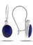 Lapis Lazuli Taşlı Rodyumlu Gümüş Küpe 5538 1