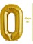 Folyo Rakam 0 Gold Balon 40CM ( 16 Inç ) 1