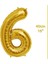 Folyo Rakam 6 Gold Balon 40CM ( 16 Inç ) 1