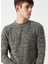 12160904 Fresh Knit O Yaka Erkek Haki Melanj Kazak 3