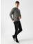 12160904 Fresh Knit O Yaka Erkek Haki Melanj Kazak 4