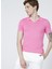 Polo Studio X Fabrika V Yaka Basic Pembe Triko 4
