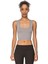 Linden Açık Yaka & Yumuşak Dokulu Gri Crop Top 1
